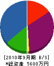 日本都市防災工業 貸借対照表 2010年9月期