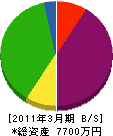磐城電機 貸借対照表 2011年3月期