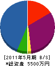 矢島企業 貸借対照表 2011年5月期