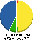 和光電気 貸借対照表 2010年4月期 和光電気 貸借対照表 2010年4月期