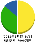 藤本組 貸借対照表 2012年8月期