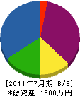 石田板金工業 貸借対照表 2011年7月期