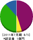 藤井工務店 貸借対照表 2011年7月期