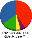 坂本建運 貸借対照表 2012年3月期