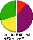 小川建設 貸借対照表 2012年1月期