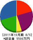 岩尾建業 貸借対照表 2011年10月期