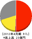日本ベッド製造 損益計算書 2012年4月期