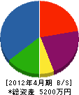穂坂工業 貸借対照表 2012年4月期