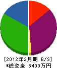 田辺工業 貸借対照表 2012年2月期