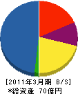 東亜電機工業 貸借対照表 2011年3月期