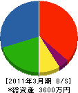 川原電設 貸借対照表 2011年3月期
