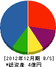 四釜サッシセンター 貸借対照表 2012年12月期