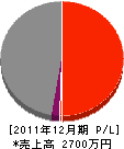 亀田電機商会 損益計算書 2011年12月期