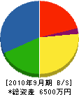 田中設備工業 貸借対照表 2010年9月期