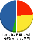 斉藤建設 貸借対照表 2012年7月期