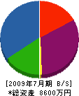 竹本板金 貸借対照表 2009年7月期 竹本板金 貸借対照表 2009年7月期