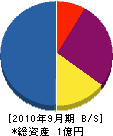 中村工務店 貸借対照表 2010年9月期