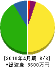 細田斫工業 貸借対照表 2010年4月期