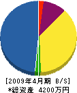 永田工業所 貸借対照表 2009年4月期