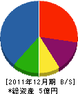 垣本建設工業 貸借対照表 2011年12月期