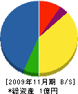 岩崎電機工事 貸借対照表 2009年11月期