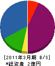 藤崎電設 貸借対照表 2011年3月期