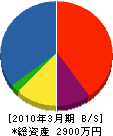 上松建設 貸借対照表 2010年3月期