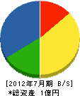 大田機電 貸借対照表 2012年7月期