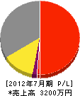 内田ポンプ商会 損益計算書 2012年7月期