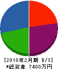 丸利佐々木工務店 貸借対照表 2010年2月期