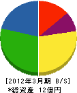 ヤシマ 貸借対照表 2012年3月期