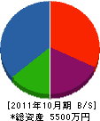 小山組 貸借対照表 2011年10月期
