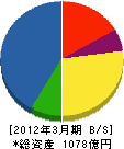 富士通マーケティング 貸借対照表 2012年3月期