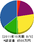 岡山工業 貸借対照表 2011年10月期