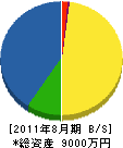 塚本組 貸借対照表 2011年8月期