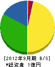名東興産 貸借対照表 2012年9月期