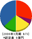 笹津組 貸借対照表 2008年3月期