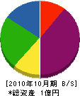 中村設備工務店 貸借対照表 2010年10月期