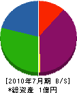 富田管工業 貸借対照表 2010年7月期