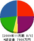 富田建設工業 貸借対照表 2009年11月期