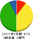 西川誠建設 貸借対照表 2011年5月期