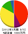 大晃電気工事 貸借対照表 2012年3月期