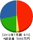 豊緑 貸借対照表 2012年7月期