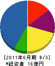 吉岡組 貸借対照表 2011年6月期