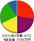 栄田工業 貸借対照表 2012年8月期