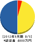 堺八田工業 貸借対照表 2012年9月期