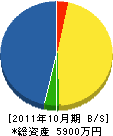 竹村設備工業 貸借対照表 2011年10月期