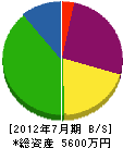 前田土木 貸借対照表 2012年7月期