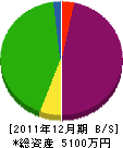 堺組 貸借対照表 2011年12月期