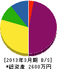 浅井商店 貸借対照表 2013年3月期